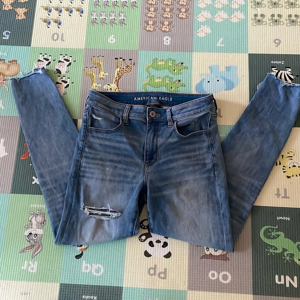 AE Ne(x)T Level temp tech ripped High - Waisted Jegging